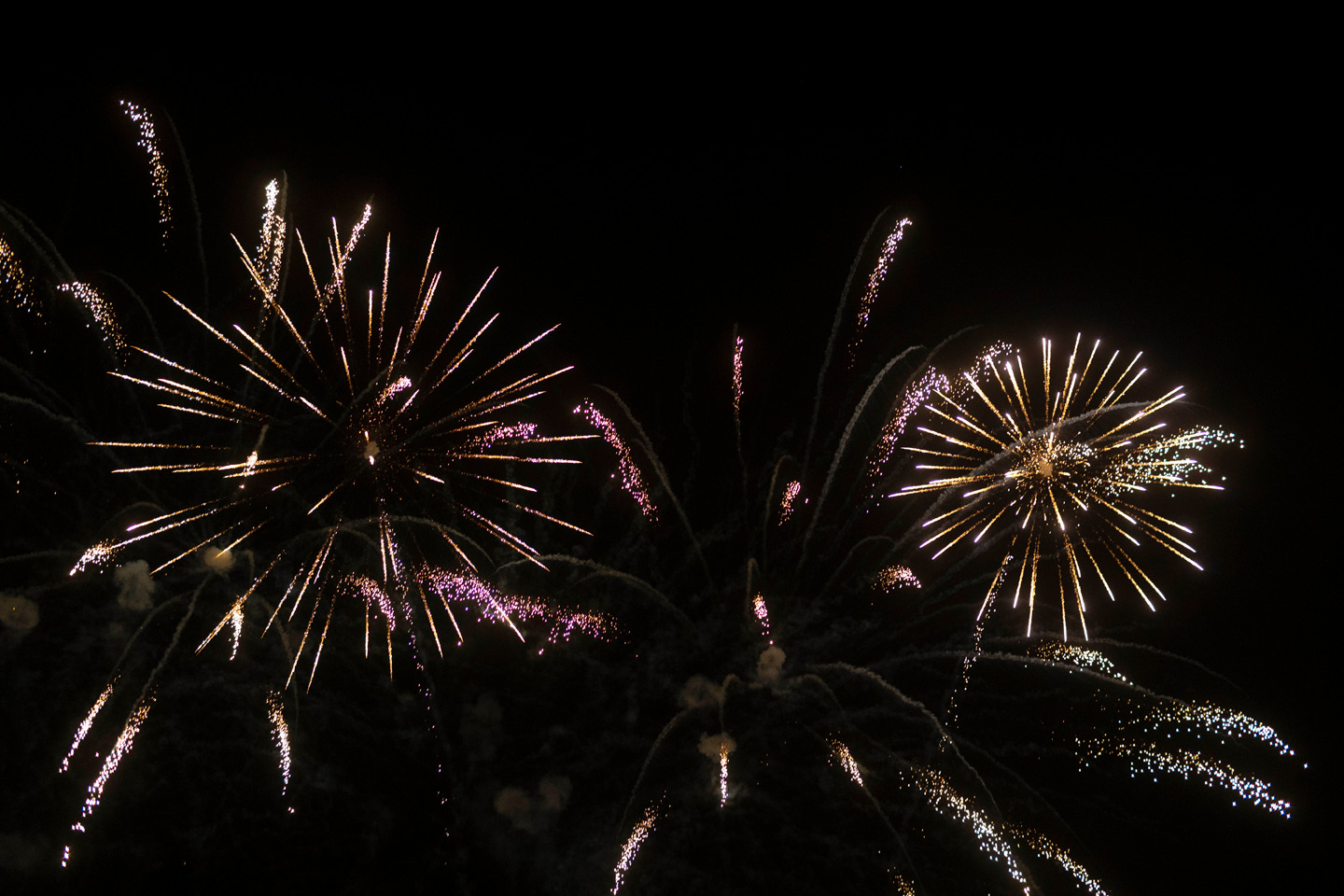 Fireworks lighting up the night sky at Baba Beach Club Hua Hin