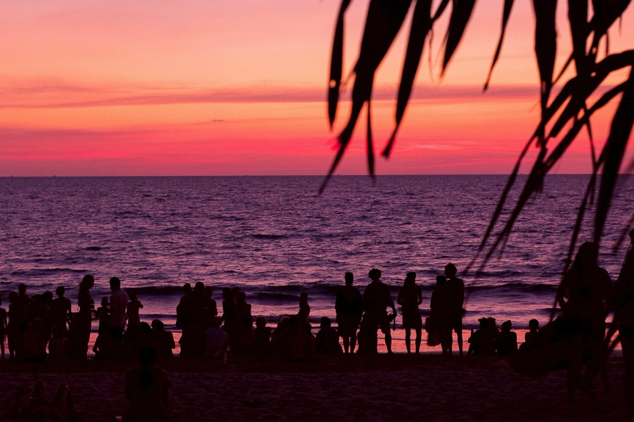 Guests watching the sunset on Natai Beach at Baba Beach Club Natai